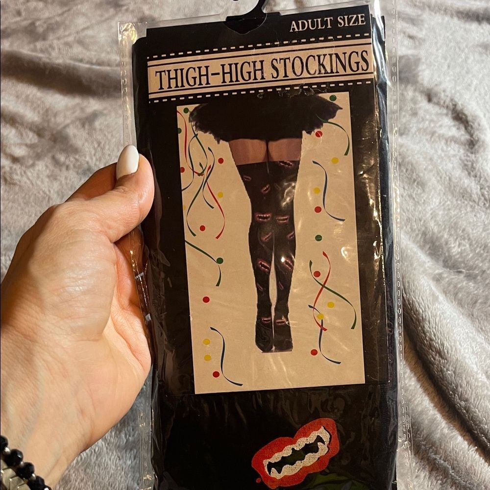 Black Thigh-High Stockings NEW